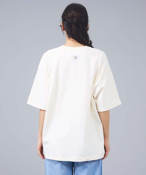 FRUIT OF THE LOOM(フルーツオブザルーム)の「【FRUIT OF THE LOOM/フルーツ・オブ・ザ・ルーム】FRUITロゴTシャツ/半袖/スラブ天竺【WEB限定】(Tシャツ/カットソー・メンズ・チャコールグレー/アイボリー/サックスブルー・L/M)」の12枚目の写真