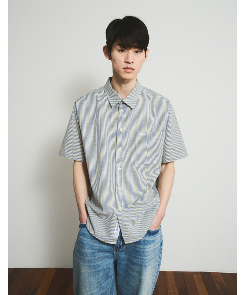 LORES(ロアス)の「Paneled S/S Shirts - Green(シャツ/ブラウス・レディース・その他・SMALL/MEDIUM/LARGE)」の1枚目の写真