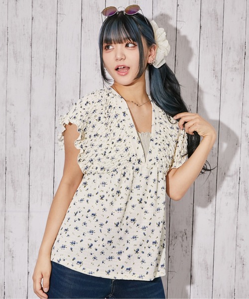 GORGE(ゴージ)の「《シャーリング・フリル》チュニック/フェミニン×カジュアル/春夏/全3色(チュニック・レディース・ブラック系/ブラック/ホワイト系・F)」の11枚目の写真
