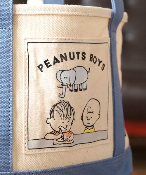 PEANUTS（ピーナッツ）の「SNOOPY スヌーピー ミニトートバッグ Peanuts Boys（トートバッグ・レディース・ブルー/ベージュ/イエロー・FREE）」の11枚目の写真