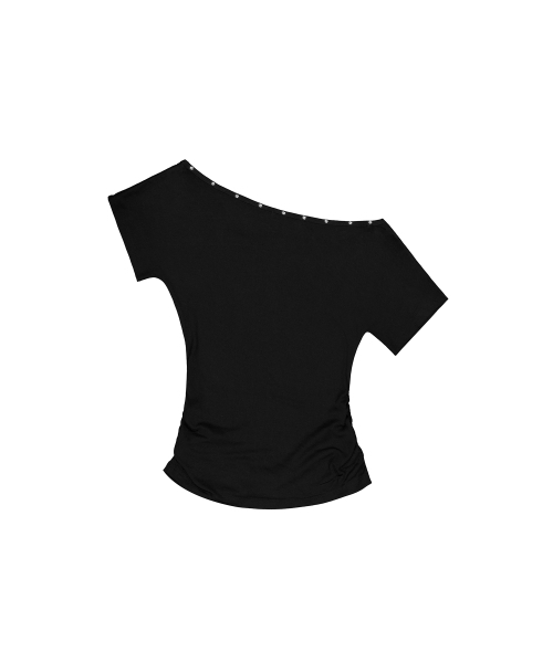 EYEER(イワイイアル)の「Hotfix One Shoulder Short Sleeve Top - Black(Tシャツ/カットソー・レディース・その他・SMALL)」の3枚目の写真