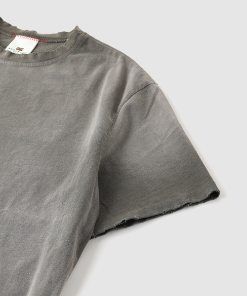 JOURNAL STANDARD(ジャーナルスタンダード)の「MOOJI MOOJI / ム―ジ ム―ジ OVERSIZE CROP T-SHIRTS AGED(Tシャツ/カットソー・メンズ・サックスブルー/カーキ/ブラック/イエロー/パープル/ホワイト系その他・MEDIUM/LARGE)」の9枚目の写真