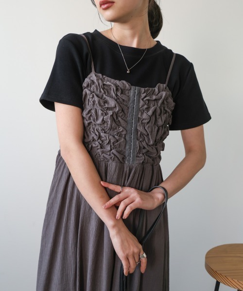 Bab(バブ)の「シルキータッチコンパクトTシャツ(Tシャツ/カットソー・レディース・ブラック/グリーン/ホワイト/ネイビー/イエロー・FREE)」の3枚目の写真