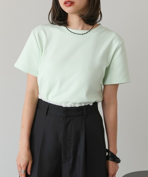 Bab(バブ)の「シルキータッチコンパクトTシャツ(Tシャツ/カットソー・レディース・ブラック/グリーン/ホワイト/ネイビー/イエロー・FREE)」の22枚目の写真