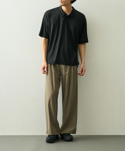 WRAPINKNOT(ラッピンノット)の「【WRAPINKNOT/ラッピンノット】S/S Polo-shirt(ポロシャツ・メンズ・ブラック・2/3)」の5枚目の写真