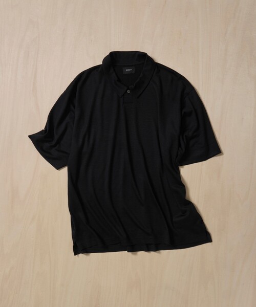 WRAPINKNOT(ラッピンノット)の「【WRAPINKNOT/ラッピンノット】S/S Polo-shirt(ポロシャツ・メンズ・ブラック・2/3)」の6枚目の写真