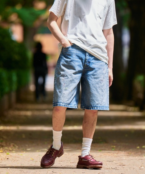 Lee(リー)の「Lee/リー ワイドデニムショーツ【ユニセックス】(その他パンツ・メンズ・ライトインディゴブルー/ブルー・SMALL/X-LARGE/MEDIUM/LARGE)」の8枚目の写真