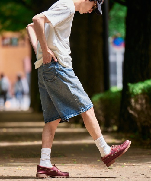 Lee(リー)の「Lee/リー ワイドデニムショーツ【ユニセックス】(その他パンツ・メンズ・ライトインディゴブルー/ブルー・SMALL/X-LARGE/MEDIUM/LARGE)」の9枚目の写真