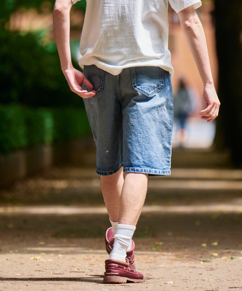 Lee(リー)の「Lee/リー ワイドデニムショーツ【ユニセックス】(その他パンツ・メンズ・ライトインディゴブルー/ブルー・SMALL/X-LARGE/MEDIUM/LARGE)」の10枚目の写真