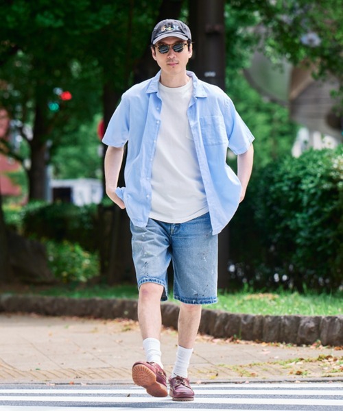 Lee(リー)の「Lee/リー ワイドデニムショーツ【ユニセックス】(その他パンツ・メンズ・ライトインディゴブルー/ブルー・SMALL/X-LARGE/MEDIUM/LARGE)」の11枚目の写真