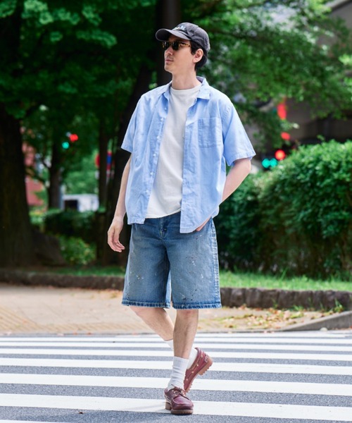 Lee(リー)の「Lee/リー ワイドデニムショーツ【ユニセックス】(その他パンツ・メンズ・ライトインディゴブルー/ブルー・SMALL/X-LARGE/MEDIUM/LARGE)」の12枚目の写真
