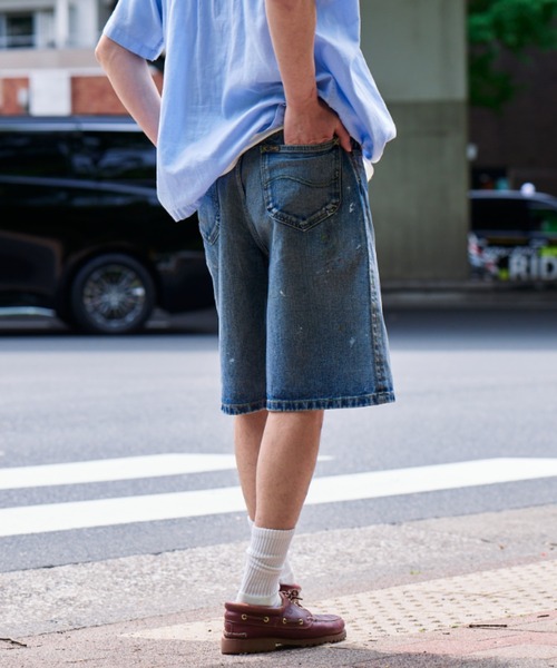 Lee(リー)の「Lee/リー ワイドデニムショーツ【ユニセックス】(その他パンツ・メンズ・ライトインディゴブルー/ブルー・SMALL/X-LARGE/MEDIUM/LARGE)」の13枚目の写真