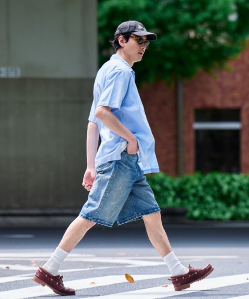 Lee(リー)の「Lee/リー ワイドデニムショーツ【ユニセックス】(その他パンツ・メンズ・ライトインディゴブルー/ブルー・SMALL/X-LARGE/MEDIUM/LARGE)」の15枚目の写真