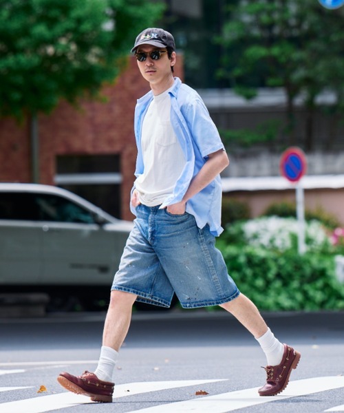 Lee(リー)の「Lee/リー ワイドデニムショーツ【ユニセックス】(その他パンツ・メンズ・ライトインディゴブルー/ブルー・SMALL/X-LARGE/MEDIUM/LARGE)」の16枚目の写真