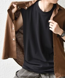 SHIPS any:〈接触冷感〉COOL TOUCH スムース リラックス ノースリーブ Tシャツ 26SS◇