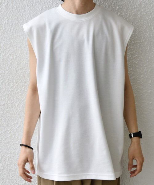 SHIPS any(シップス エニィ)の「SHIPS any:〈接触冷感〉COOL TOUCH スムース リラックス ノースリーブ Tシャツ 26SS◇(タンクトップ・メンズ・ブラック/ホワイト/チャコールグレー・LARGE/MEDIUM)」の8枚目の写真