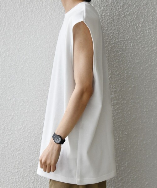 SHIPS any(シップス エニィ)の「SHIPS any:〈接触冷感〉COOL TOUCH スムース リラックス ノースリーブ Tシャツ 26SS◇(タンクトップ・メンズ・ブラック/ホワイト/チャコールグレー・LARGE/MEDIUM)」の9枚目の写真