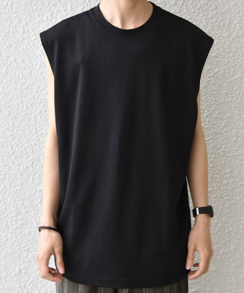 SHIPS any(シップス エニィ)の「SHIPS any:〈接触冷感〉COOL TOUCH スムース リラックス ノースリーブ Tシャツ 26SS◇(タンクトップ・メンズ・ブラック/ホワイト/チャコールグレー・LARGE/MEDIUM)」の16枚目の写真