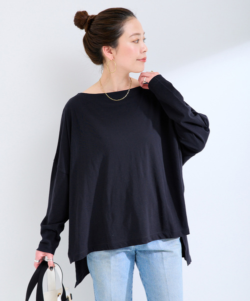 B.C STOCK（ベーセーストック）の「ウォッシャブル / ビッグシルエットシアーTEE（Tシャツ/カットソー・レディース・サックスブルー/ホワイト/ネイビー・FREE）」の15枚目の写真