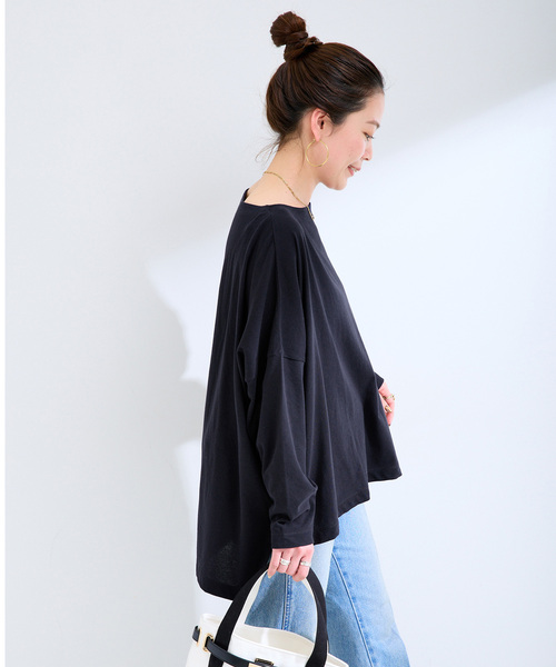 B.C STOCK（ベーセーストック）の「ウォッシャブル / ビッグシルエットシアーTEE（Tシャツ/カットソー・レディース・サックスブルー/ホワイト/ネイビー・FREE）」の16枚目の写真