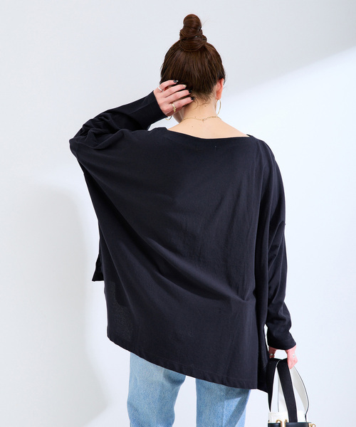 B.C STOCK（ベーセーストック）の「ウォッシャブル / ビッグシルエットシアーTEE（Tシャツ/カットソー・レディース・サックスブルー/ホワイト/ネイビー・FREE）」の17枚目の写真
