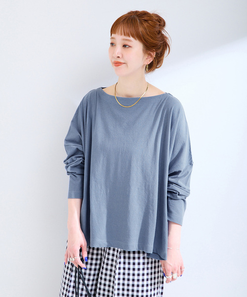 B.C STOCK（ベーセーストック）の「ウォッシャブル / ビッグシルエットシアーTEE（Tシャツ/カットソー・レディース・サックスブルー/ホワイト/ネイビー・FREE）」の21枚目の写真