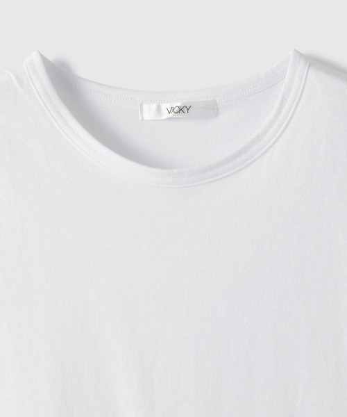 VICKY(ビッキー)の「ボリュームスリーブプルオーバー(Tシャツ/カットソー・レディース・ネイビー/オフホワイト・M)」の5枚目の写真