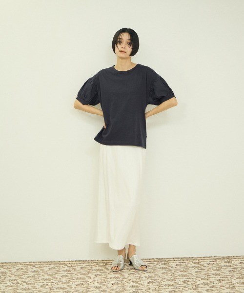 VICKY(ビッキー)の「ボリュームスリーブプルオーバー(Tシャツ/カットソー・レディース・ネイビー/オフホワイト・M)」の18枚目の写真