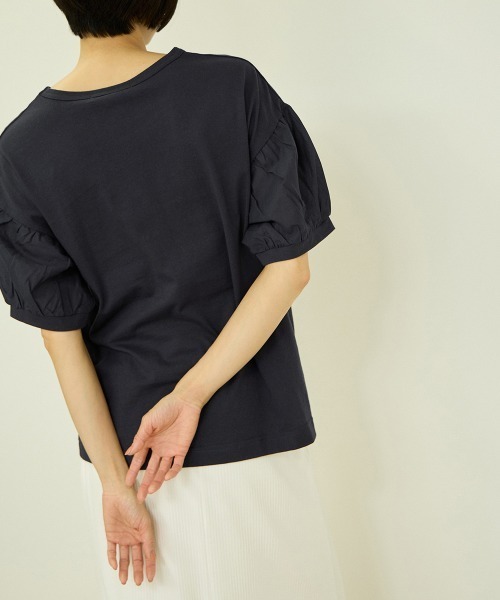 VICKY(ビッキー)の「ボリュームスリーブプルオーバー(Tシャツ/カットソー・レディース・ネイビー/オフホワイト・M)」の13枚目の写真