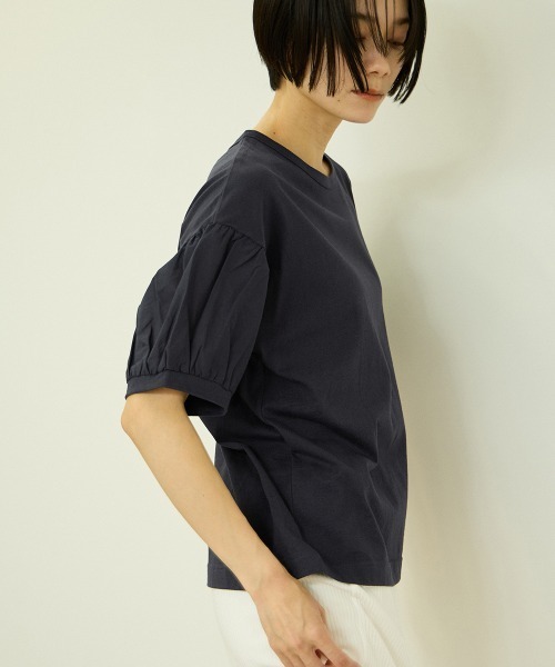 VICKY(ビッキー)の「ボリュームスリーブプルオーバー(Tシャツ/カットソー・レディース・ネイビー/オフホワイト・M)」の14枚目の写真