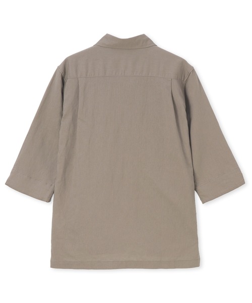 LANVIN en Bleu(ランバンオンブルー)の「コットン/リネン素材 7分袖 スキッパーシャツ(シャツ/ブラウス・メンズ・ベージュ/ネイビー/ブラック・46/52/50/48)」の12枚目の写真