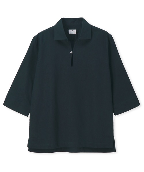 LANVIN en Bleu(ランバンオンブルー)の「コットン/リネン素材 7分袖 スキッパーシャツ(シャツ/ブラウス・メンズ・ベージュ/ネイビー/ブラック・46/52/50/48)」の17枚目の写真