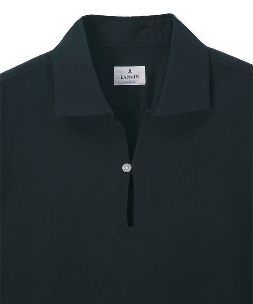 LANVIN en Bleu(ランバンオンブルー)の「コットン/リネン素材 7分袖 スキッパーシャツ(シャツ/ブラウス・メンズ・ベージュ/ネイビー/ブラック・46/52/50/48)」の9枚目の写真