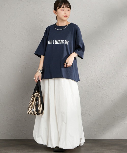 FUNG（ファング）の「[FUNG/ファング] GORGEOUS カットオフ プリントTシャツ（Tシャツ/カットソー・レディース・ネイビー/ホワイト・M）」の17枚目の写真