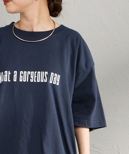 FUNG（ファング）の「[FUNG/ファング] GORGEOUS カットオフ プリントTシャツ（Tシャツ/カットソー・レディース・ネイビー/ホワイト・M）」の11枚目の写真