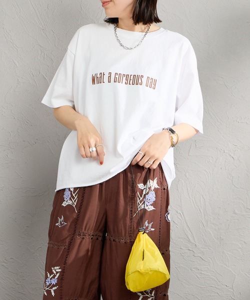 FUNG（ファング）の「[FUNG/ファング] GORGEOUS カットオフ プリントTシャツ（Tシャツ/カットソー・レディース・ネイビー/ホワイト・M）」の18枚目の写真