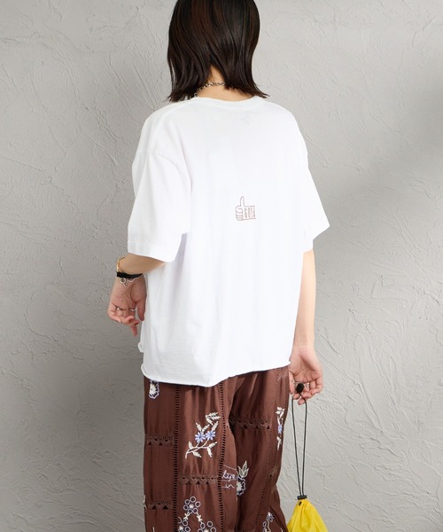 FUNG（ファング）の「[FUNG/ファング] GORGEOUS カットオフ プリントTシャツ（Tシャツ/カットソー・レディース・ネイビー/ホワイト・M）」の20枚目の写真