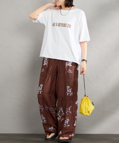 FUNG（ファング）の「[FUNG/ファング] GORGEOUS カットオフ プリントTシャツ（Tシャツ/カットソー・レディース・ネイビー/ホワイト・M）」の21枚目の写真