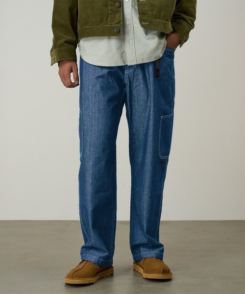 Kinetics(キネティクス)の「Gramicci JAPANESE CHAMBRAY ROCK SLIDE PANT(グラミチ ジャパニーズシャンブレーロックスライドパンツ)(チノパンツ・メンズ・ネイビー/ブルー・MEDIUM/XX-LARGE/X-LARGE/LARGE)」の1枚目の写真