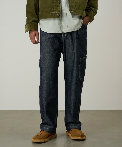 Kinetics(キネティクス)の「Gramicci JAPANESE CHAMBRAY ROCK SLIDE PANT(グラミチ ジャパニーズシャンブレーロックスライドパンツ)(チノパンツ・メンズ・ネイビー/ブルー・MEDIUM/XX-LARGE/X-LARGE/LARGE)」の2枚目の写真