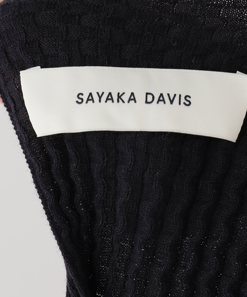 SAYAKADAVIS（サヤカディヴィス）の「SAYAKA DAVIS WAVY RIB MOCKNECK TANK WKT122-WR：カットソー（Tシャツ/カットソー・レディース・ブラック・X-SMALL）」の12枚目の写真
