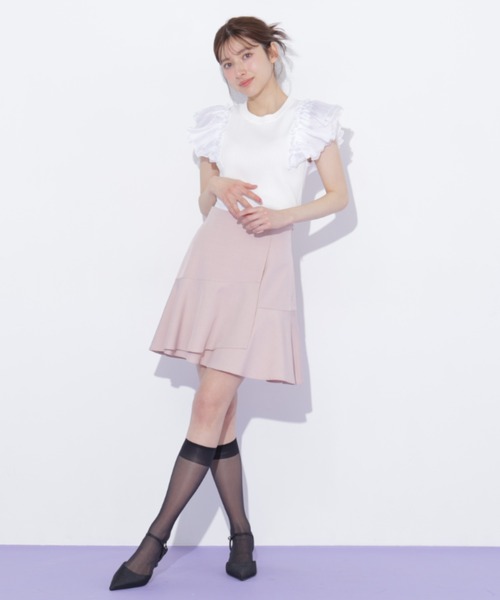 JILL by JILL STUART(ジルバイジルスチュアート)の「シアースリーブリブニット(ニット/セーター・レディース・ブルー/ネイビー/ホワイト・FREE)」の17枚目の写真