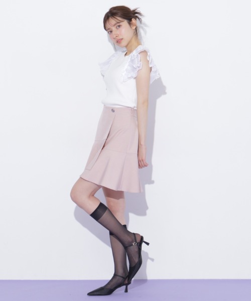 JILL by JILL STUART(ジルバイジルスチュアート)の「シアースリーブリブニット(ニット/セーター・レディース・ブルー/ネイビー/ホワイト・FREE)」の18枚目の写真
