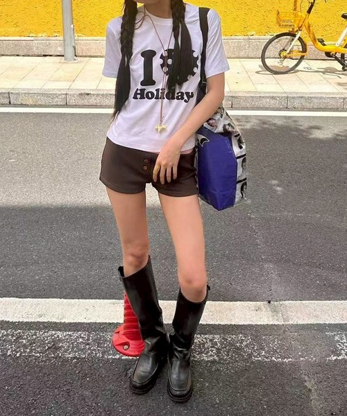 LYEON(リヨン)の「ドットハートプリントTシャツ(Tシャツ/カットソー・レディース・オフホワイト・MEDIUM/SMALL)」の5枚目の写真