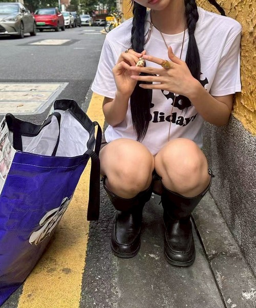 LYEON(リヨン)の「ドットハートプリントTシャツ(Tシャツ/カットソー・レディース・オフホワイト・MEDIUM/SMALL)」の10枚目の写真