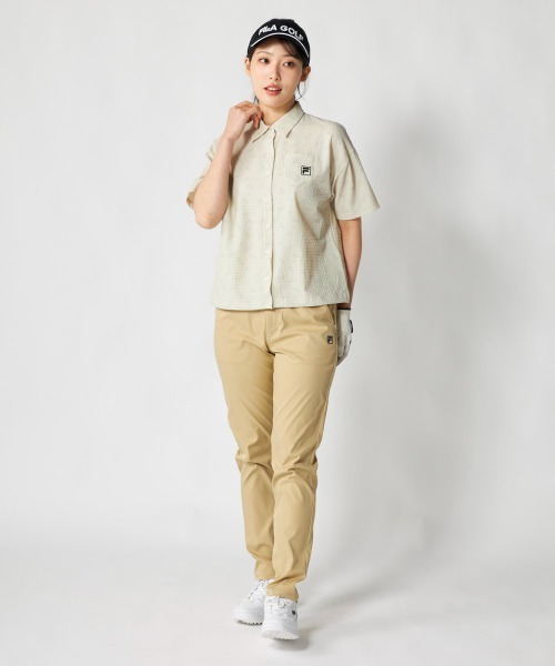 FILA GOLF(フィラゴルフ )の「半袖シャツ(シャツ/ブラウス・レディース・ブラック/カーキ/ライトベージュ・LARGE/X-LARGE/MEDIUM)」の7枚目の写真