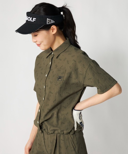 FILA GOLF(フィラゴルフ )の「半袖シャツ(シャツ/ブラウス・レディース・ブラック/カーキ/ライトベージュ・LARGE/X-LARGE/MEDIUM)」の18枚目の写真