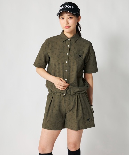 FILA GOLF(フィラゴルフ )の「半袖シャツ(シャツ/ブラウス・レディース・ブラック/カーキ/ライトベージュ・LARGE/X-LARGE/MEDIUM)」の17枚目の写真