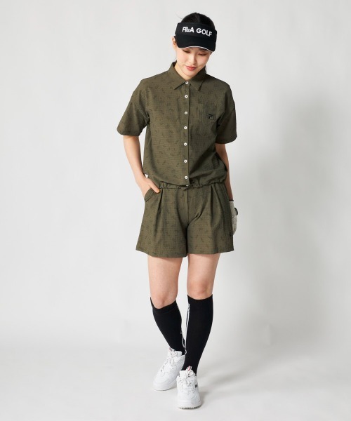 FILA GOLF(フィラゴルフ )の「半袖シャツ(シャツ/ブラウス・レディース・ブラック/カーキ/ライトベージュ・LARGE/X-LARGE/MEDIUM)」の15枚目の写真