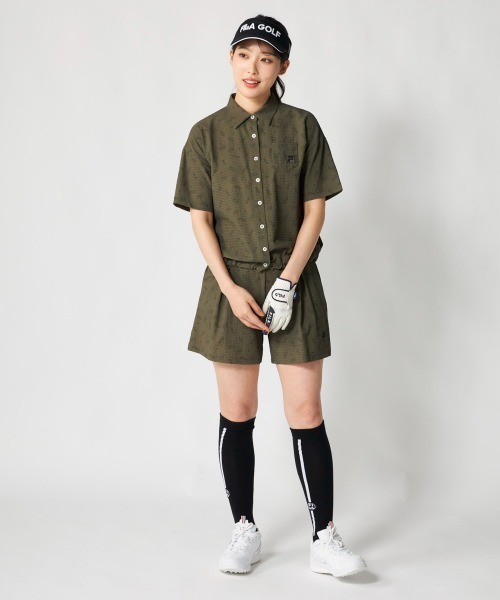 FILA GOLF(フィラゴルフ )の「半袖シャツ(シャツ/ブラウス・レディース・ブラック/カーキ/ライトベージュ・LARGE/X-LARGE/MEDIUM)」の14枚目の写真